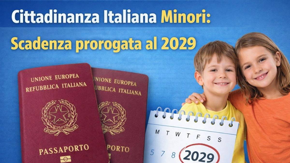 Cittadinanza italiana minori: scadenza prorogata al 2029